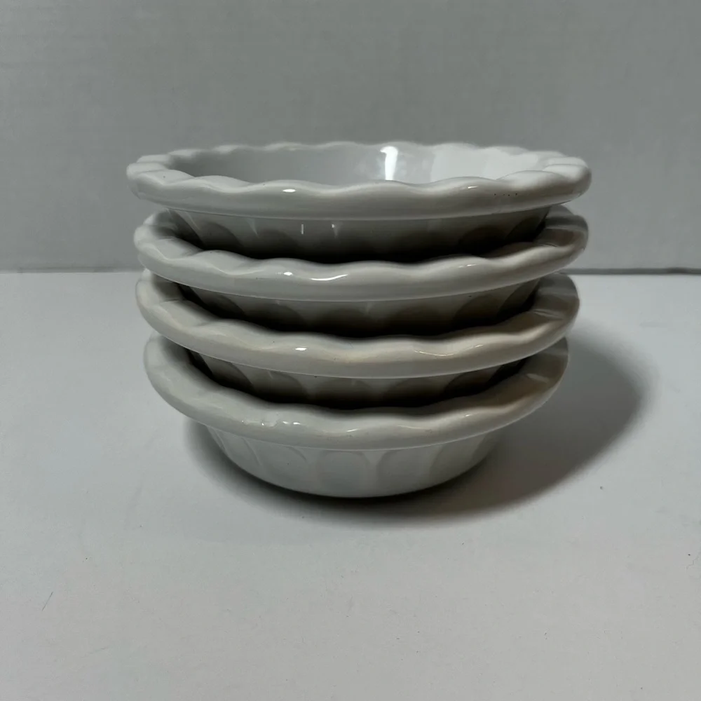 Palm Restaurant Ceramic Mini Fluted Pie Dishes